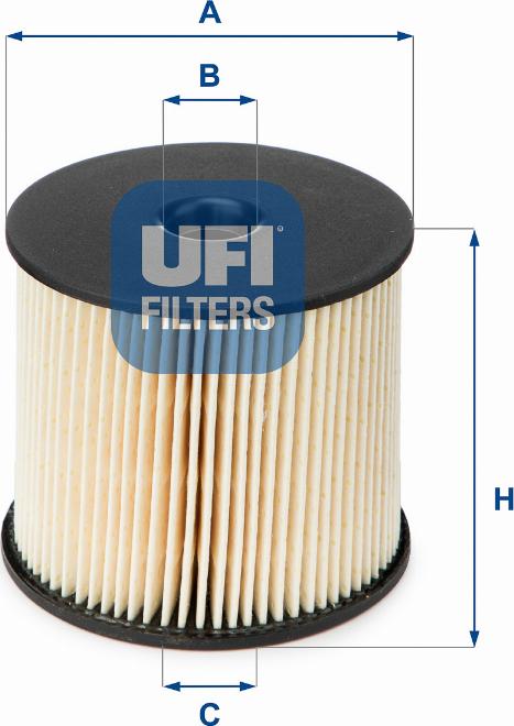 UFI 26.003.00 - Degvielas filtrs adetalas.lv