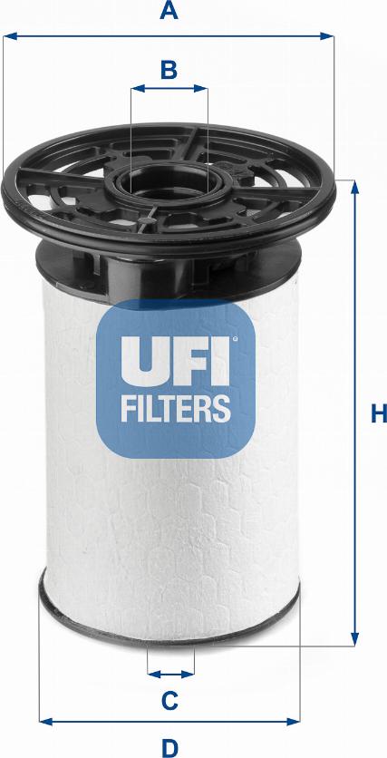 UFI 26.076.00 - Degvielas filtrs adetalas.lv