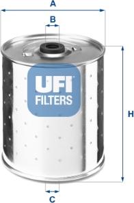 UFI 20.012.00 - Eļļas filtrs adetalas.lv