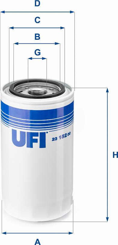 UFI 23.152.00 - Eļļas filtrs adetalas.lv