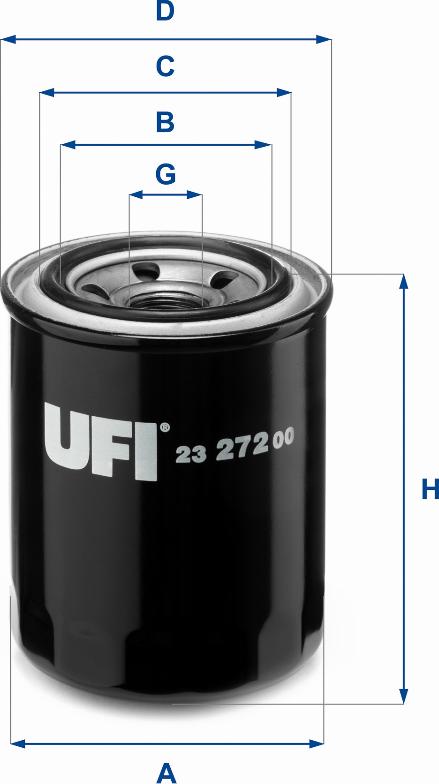 UFI 23.272.00 - Eļļas filtrs adetalas.lv