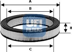 UFI 30.811.00 - Gaisa filtrs adetalas.lv