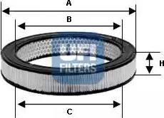 UFI 27.928.00 - Gaisa filtrs adetalas.lv