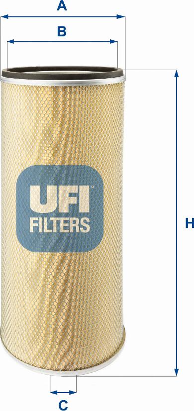 UFI 27.025.00 - Gaisa filtrs adetalas.lv