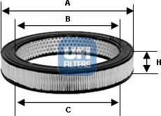 UFI 27.732.00 - Gaisa filtrs adetalas.lv