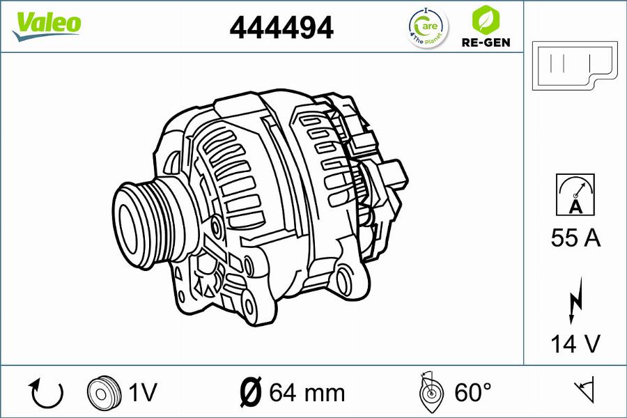 Valeo 444494 - Ģenerators adetalas.lv