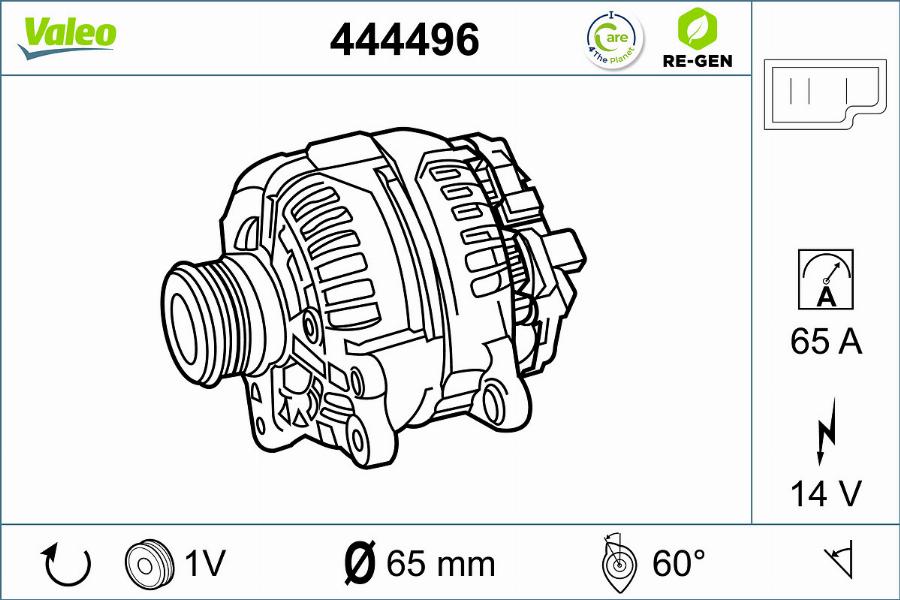 Valeo 444496 - Ģenerators adetalas.lv