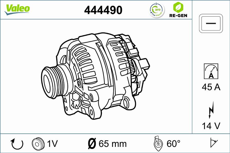 Valeo 444490 - Ģenerators adetalas.lv