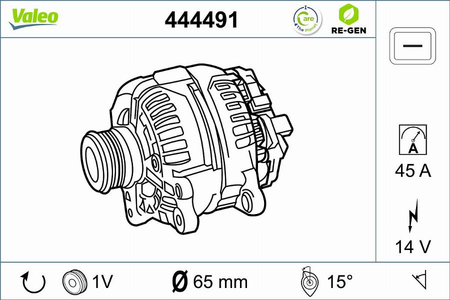 Valeo 444491 - Ģenerators adetalas.lv