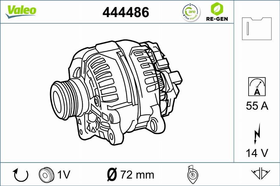 Valeo 444486 - Ģenerators adetalas.lv