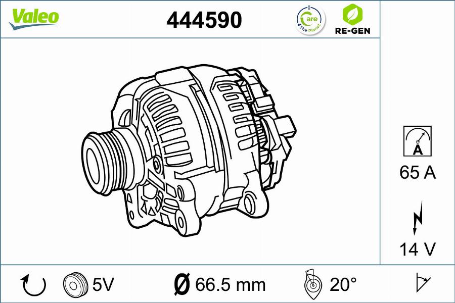 Valeo 444590 - Ģenerators adetalas.lv