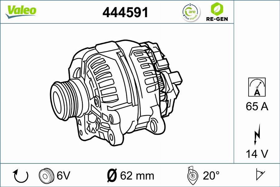 Valeo 444591 - Ģenerators adetalas.lv