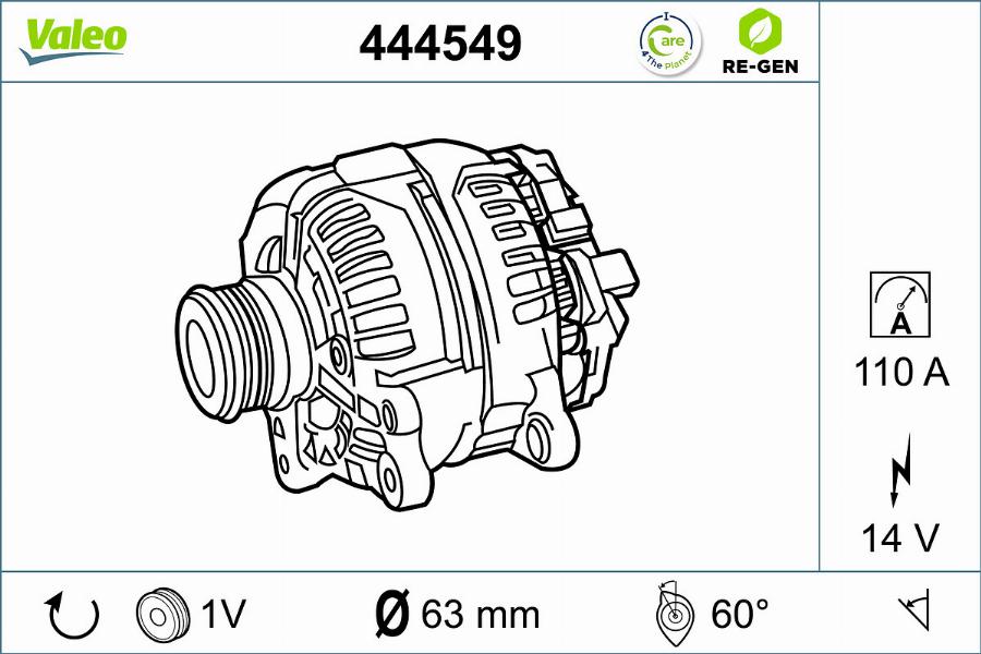 Valeo 444549 - Ģenerators adetalas.lv