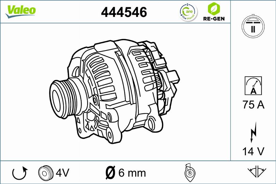 Valeo 444546 - Ģenerators adetalas.lv