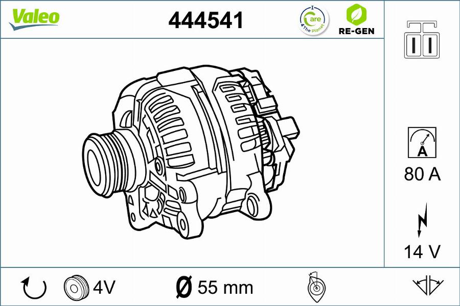 Valeo 444541 - Ģenerators adetalas.lv