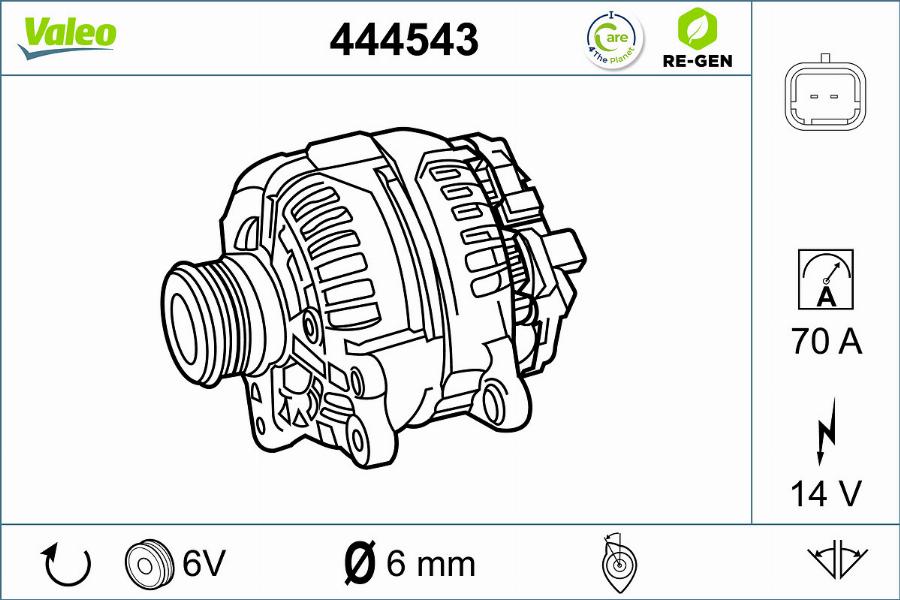 Valeo 444543 - Ģenerators adetalas.lv