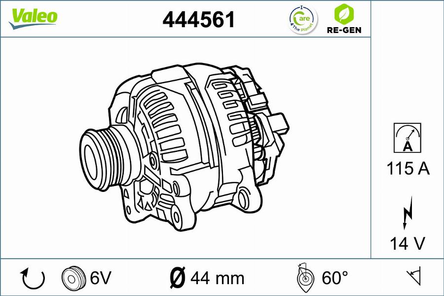 Valeo 444561 - Ģenerators adetalas.lv