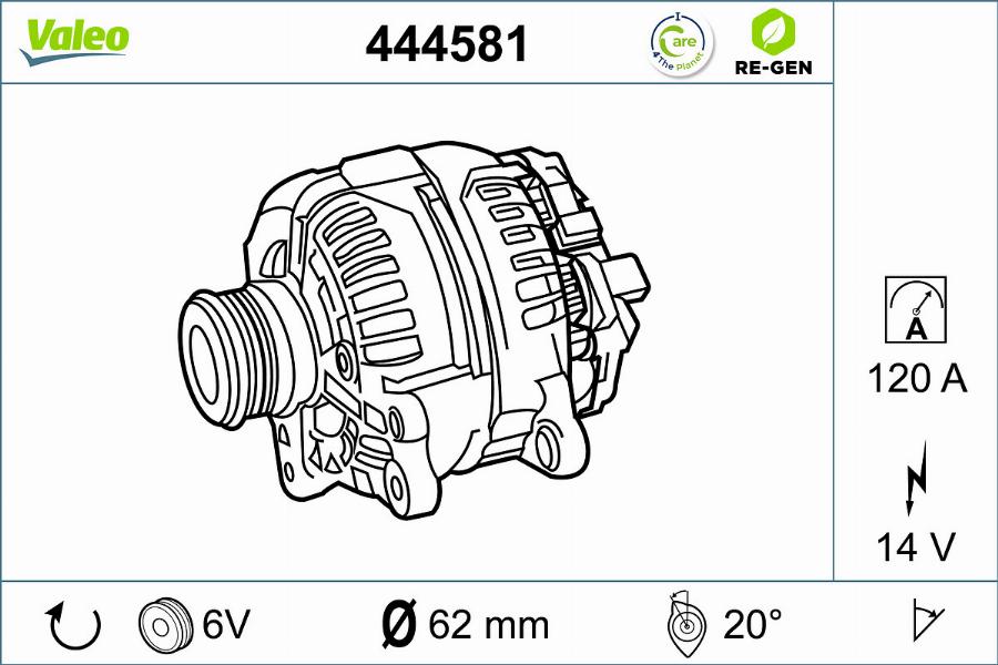 Valeo 444581 - Ģenerators adetalas.lv