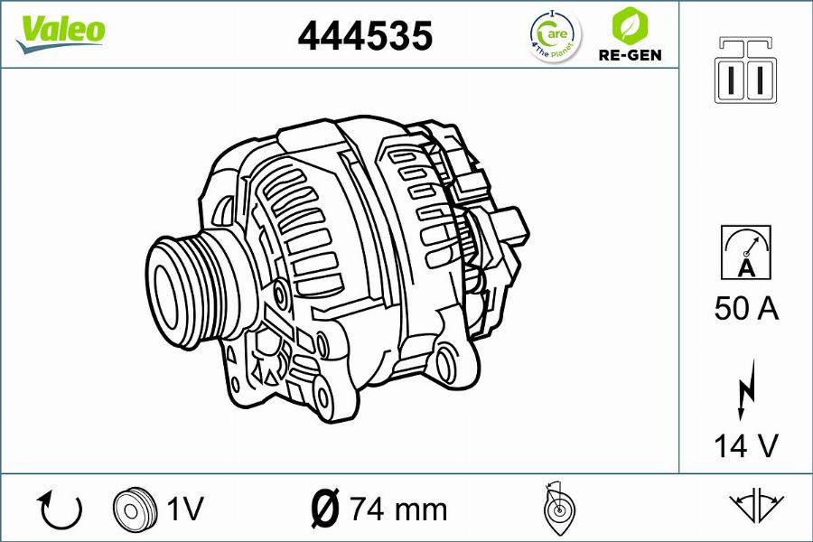 Valeo 444535 - Ģenerators adetalas.lv