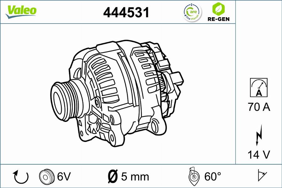 Valeo 444531 - Ģenerators adetalas.lv