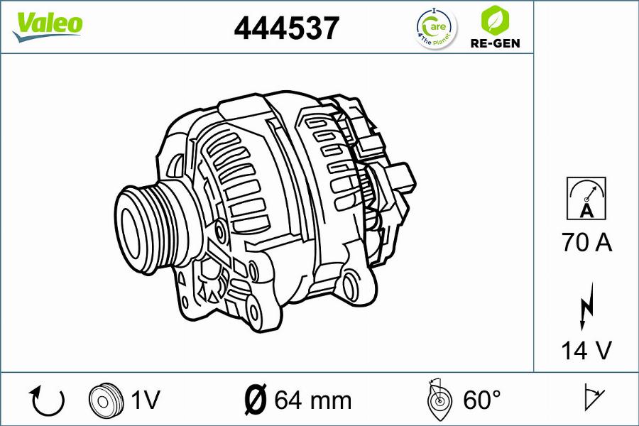 Valeo 444537 - Ģenerators adetalas.lv