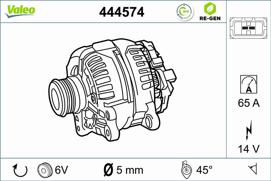 Valeo 444574 - Ģenerators adetalas.lv