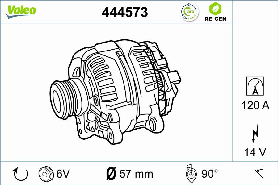 Valeo 444573 - Ģenerators adetalas.lv