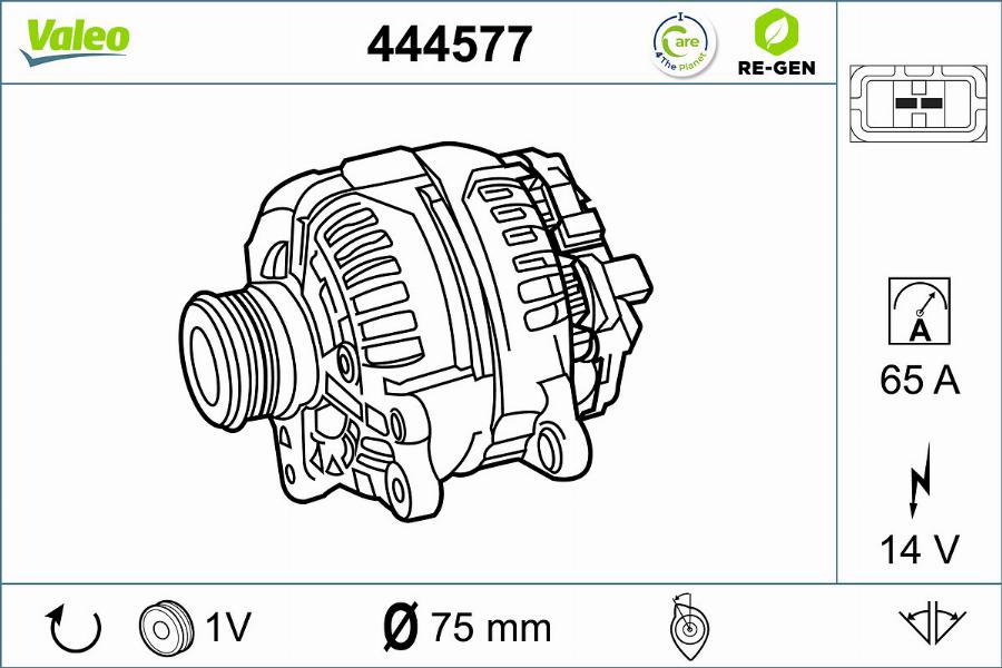 Valeo 444577 - Ģenerators adetalas.lv