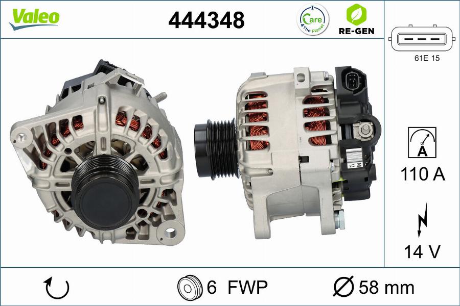 Valeo 444348 - Ģenerators adetalas.lv