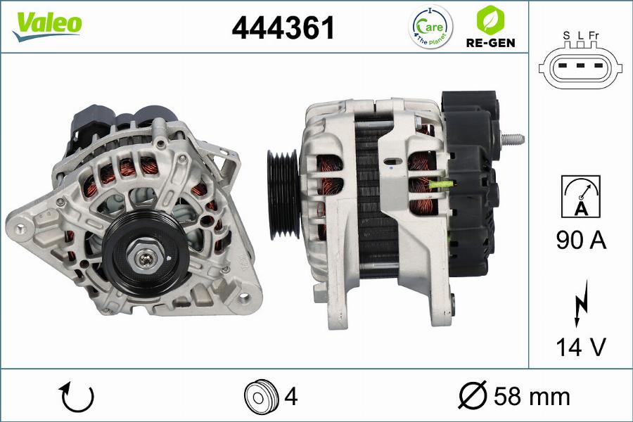 Valeo 444361 - Ģenerators adetalas.lv