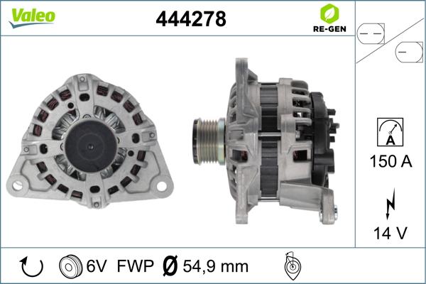 Valeo 444278 - Ģenerators adetalas.lv