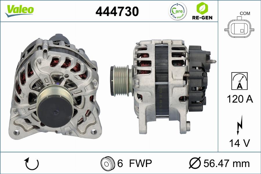 Valeo 444730 - Ģenerators adetalas.lv