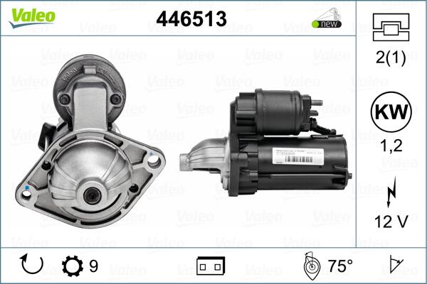 Valeo 446513 - Starteris adetalas.lv