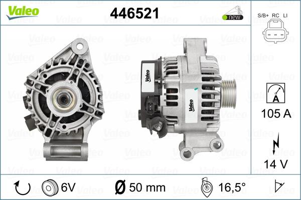 Valeo 446521 - Ģenerators adetalas.lv