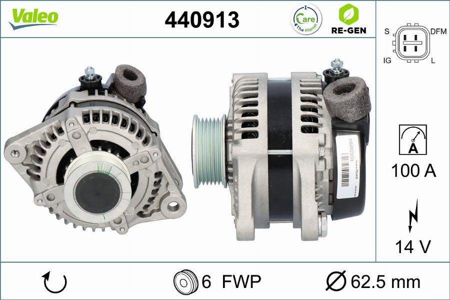 Valeo 440913 - Ģenerators adetalas.lv