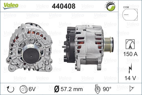 Valeo 440408 - Ģenerators adetalas.lv