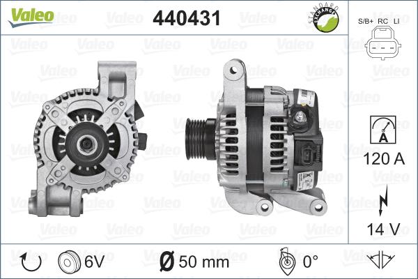 Valeo 440431 - Ģenerators adetalas.lv