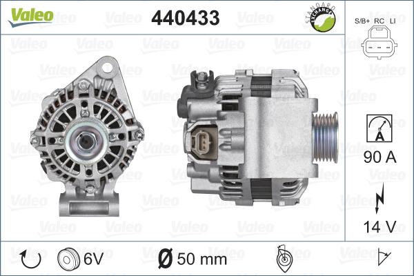 Valeo 440433 - Ģenerators adetalas.lv