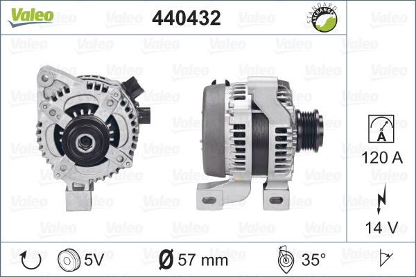 Valeo 440432 - Ģenerators adetalas.lv