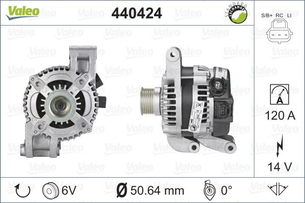 Valeo 440424 - Ģenerators adetalas.lv