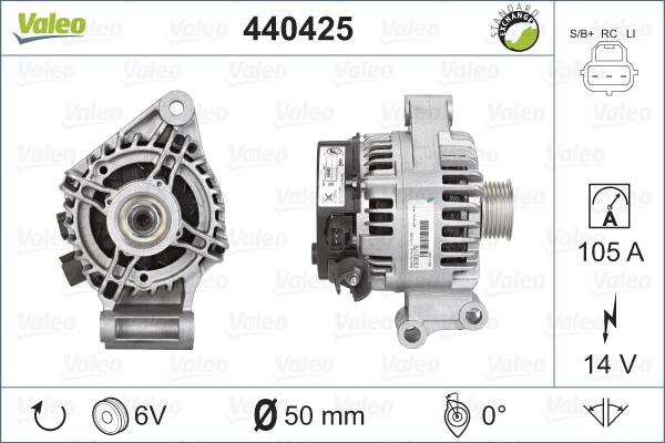 Valeo 440425 - Ģenerators adetalas.lv