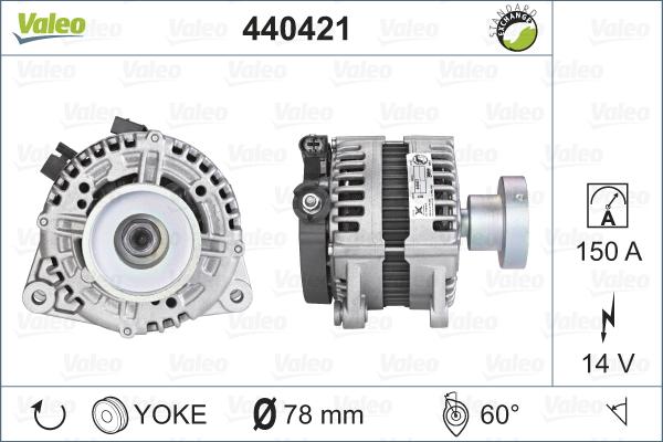 Valeo 440421 - Ģenerators adetalas.lv