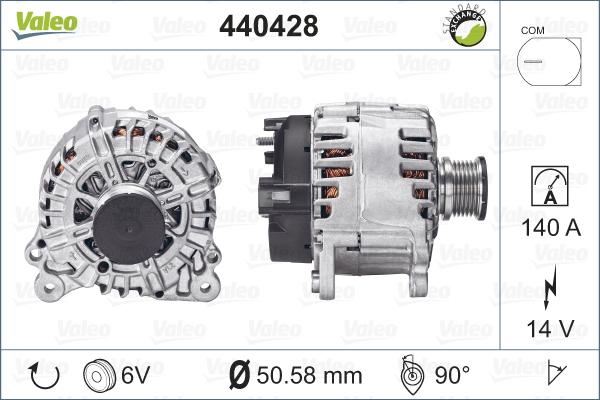 Valeo 440428 - Ģenerators adetalas.lv