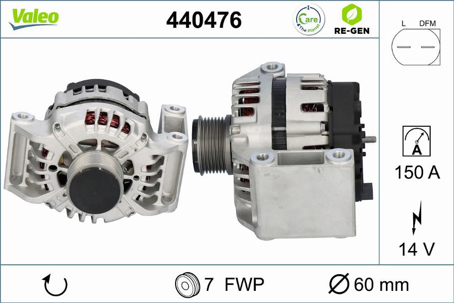 Valeo 440476 - Ģenerators adetalas.lv