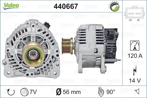 Valeo 440667 - Ģenerators adetalas.lv