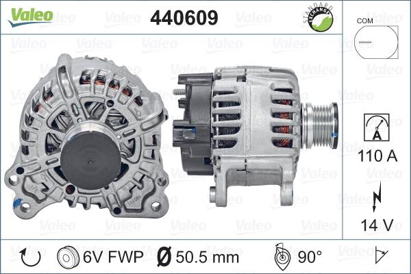 Valeo 440609 - Ģenerators adetalas.lv