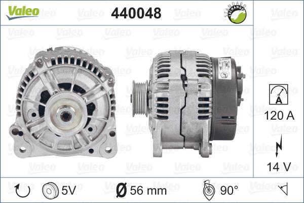 Valeo 440048 - Ģenerators adetalas.lv