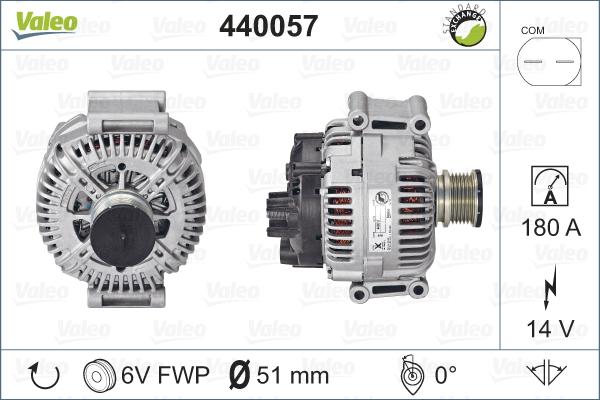 Valeo 440057 - Ģenerators adetalas.lv