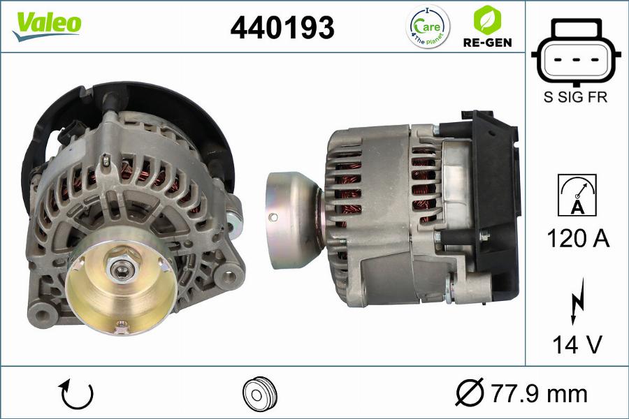 Valeo 440193 - Ģenerators adetalas.lv