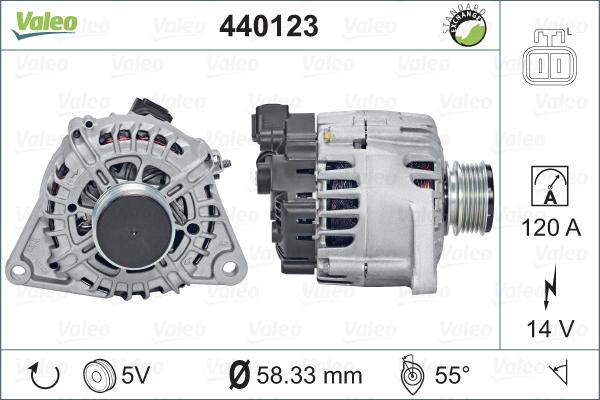 Valeo 440123 - Ģenerators adetalas.lv